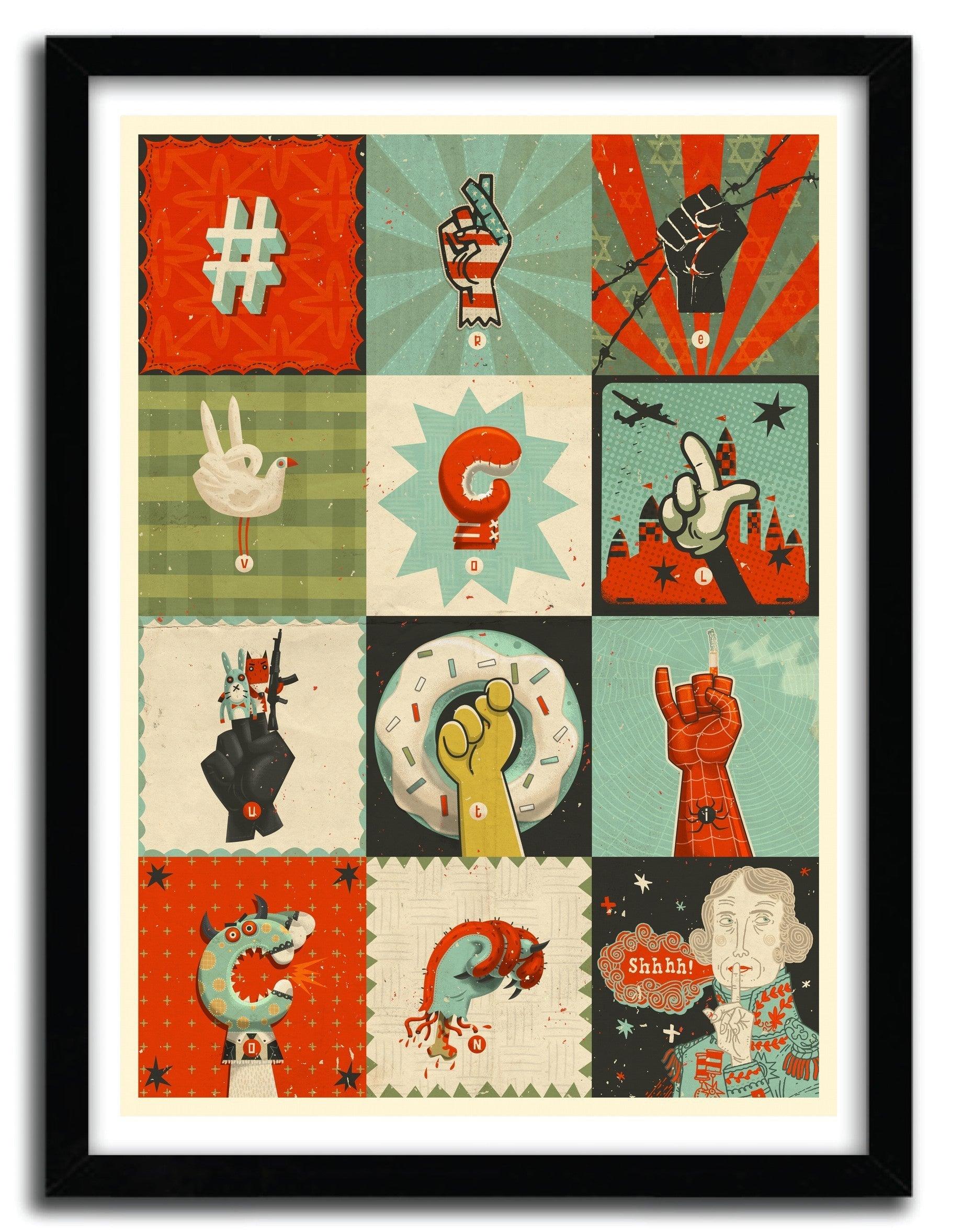 Affiche ALL THE SIGNS OF A REVOLUTION by STEVE SIMPSON ArtAndToys