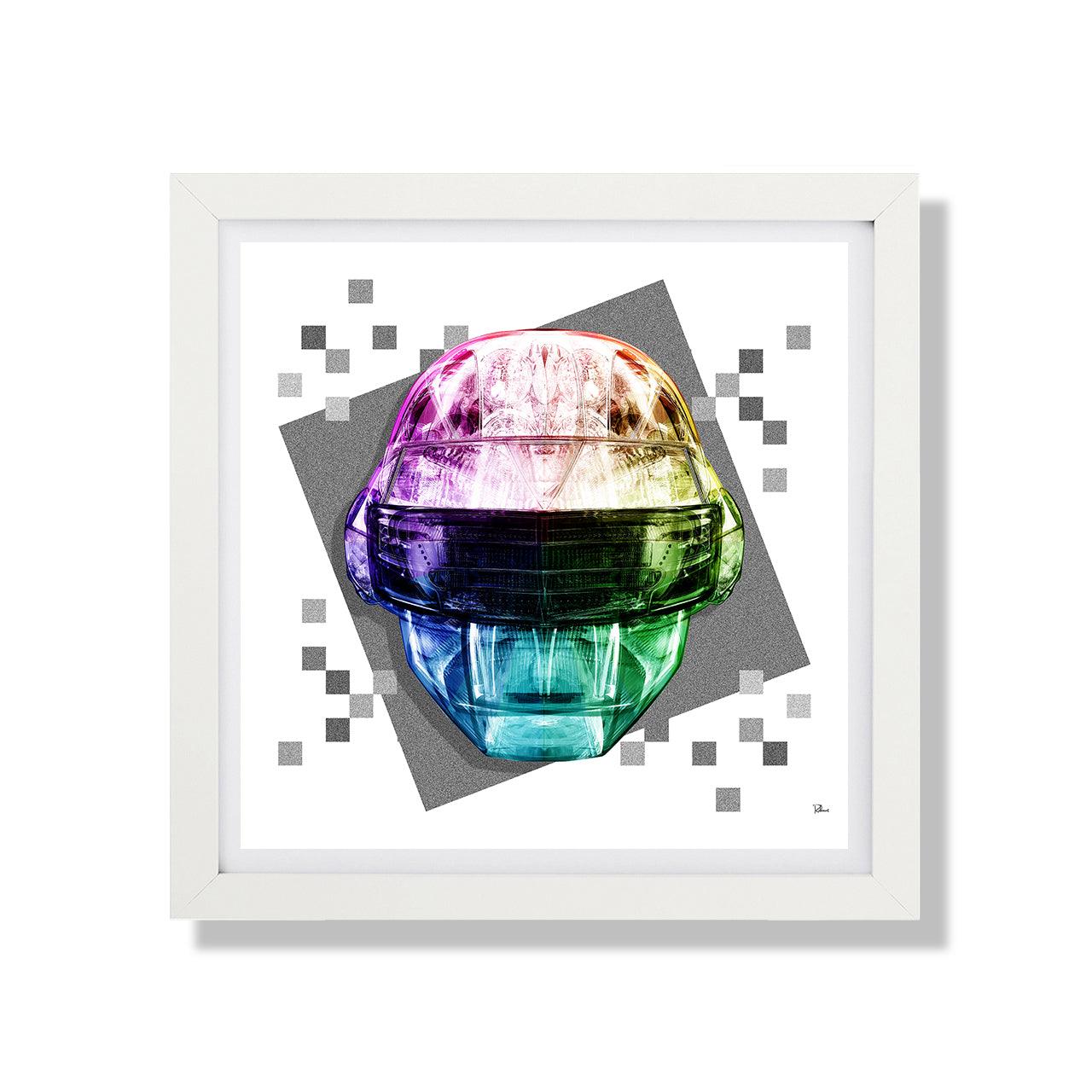 Affiche DAFT FACE FULL COLOR 1 SQ par RUBIANT ArtAndToys