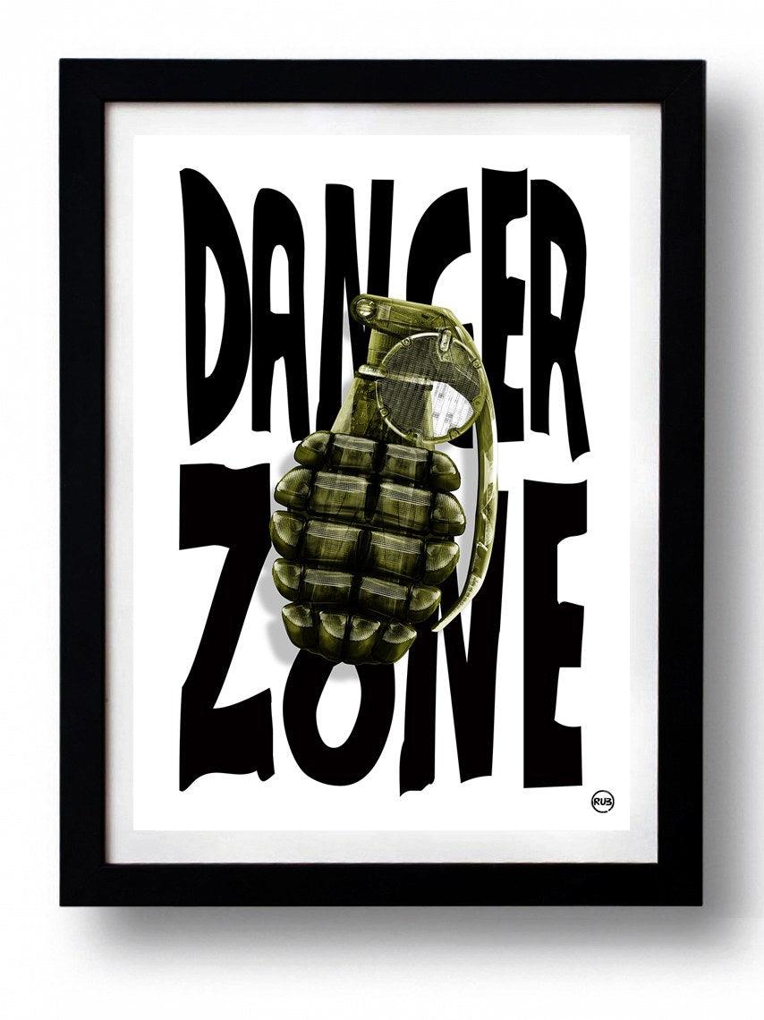 Affiche DANGER ZONE par Rubiant ArtAndToys