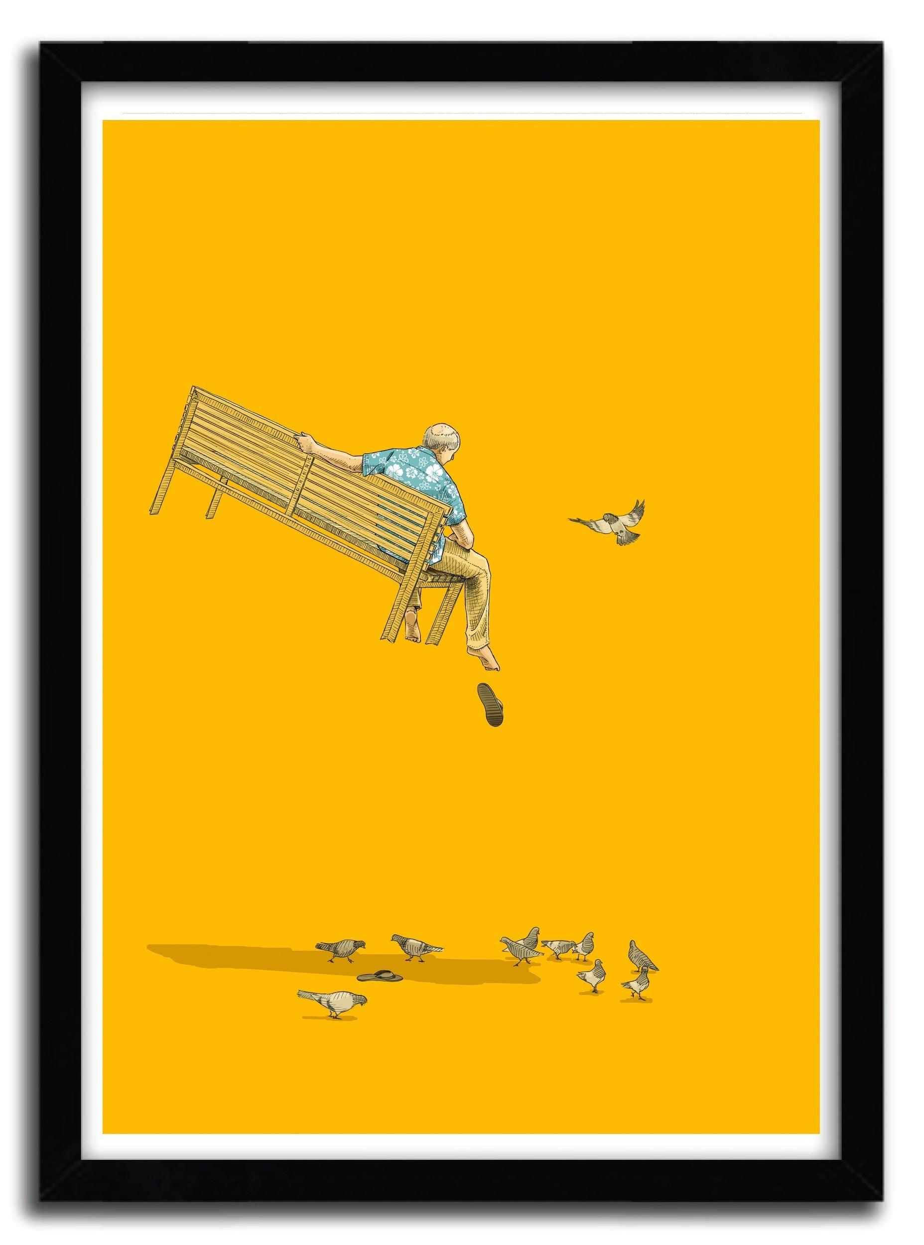 Affiche Float with the pigeons by JASON RATLIFF ArtAndToys
