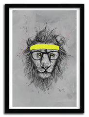 Affiche HIPSTER LION par BALAZS SOLTI ArtAndToys