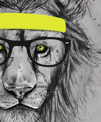 Affiche HIPSTER LION par BALAZS SOLTI ArtAndToys