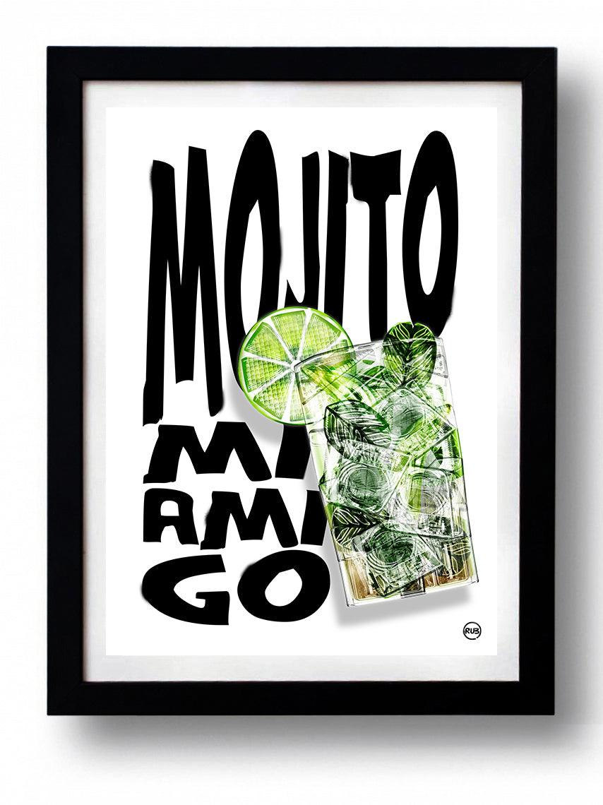 Affiche MOJITO MI AMIGO par Rubiant ArtAndToys