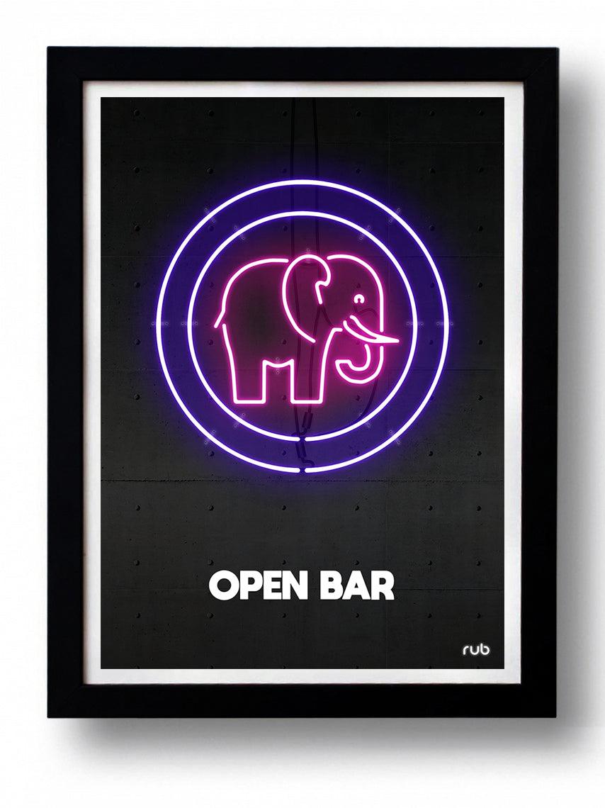 Affiche OPEN BAR by RUB ArtAndToys