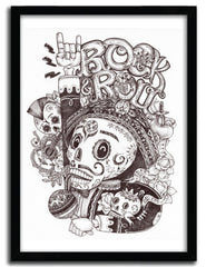 Affiche ROCK AND ROLL AMIGO by RAF BANZUELA ArtAndToys