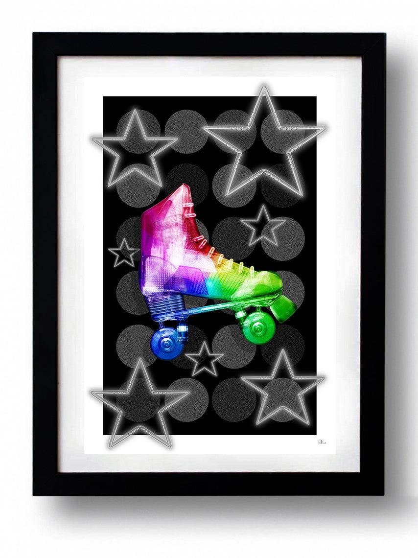 Affiche ROLLER BABE RAINBOW SIMUL RAINBOW par Rubiant ArtAndToys