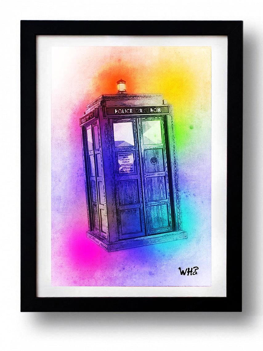 Affiche SPACE PHONE BOOTH par WHO ArtAndToys