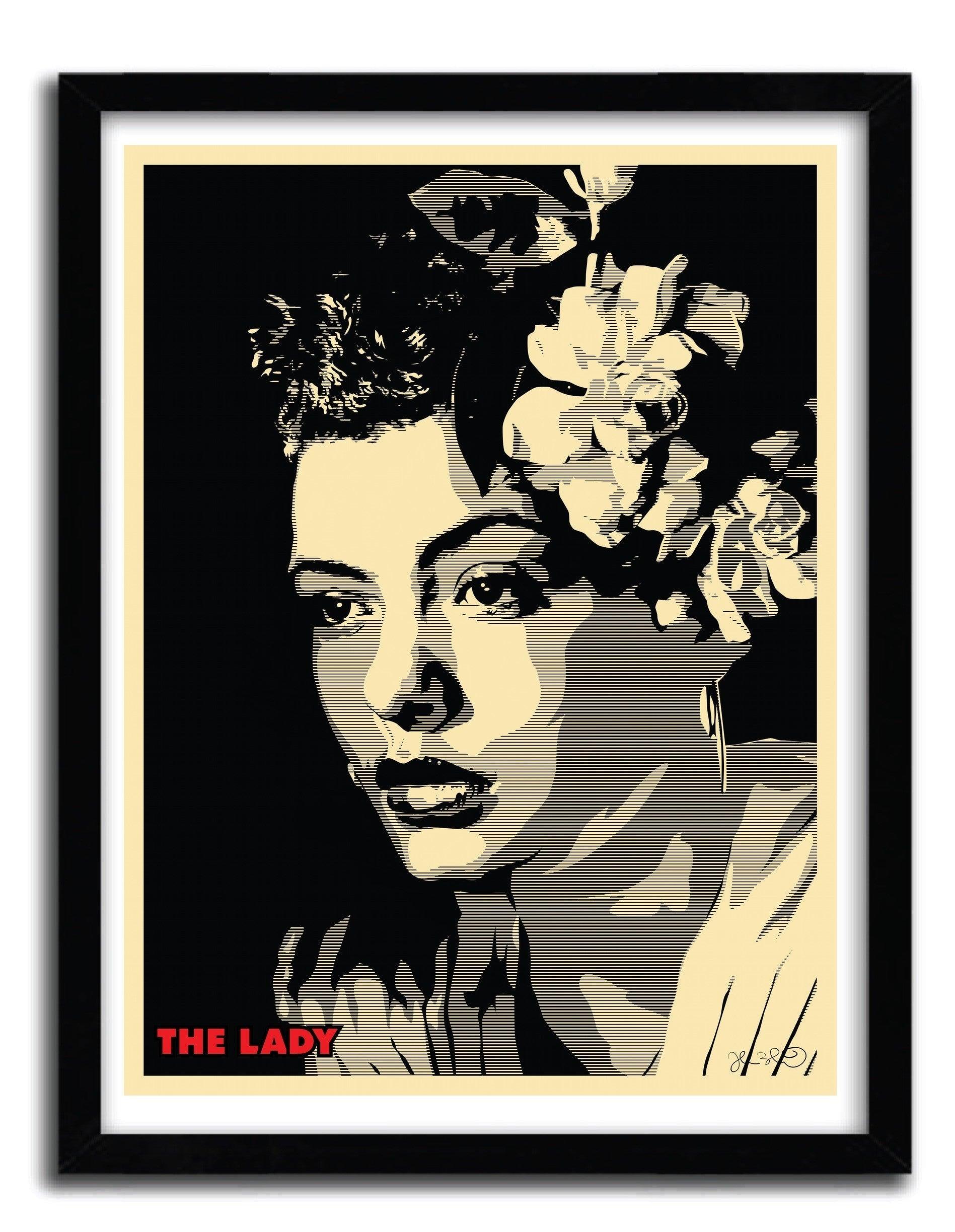 Affiche THE LADY par JOSHUA BUDICH ArtAndToys