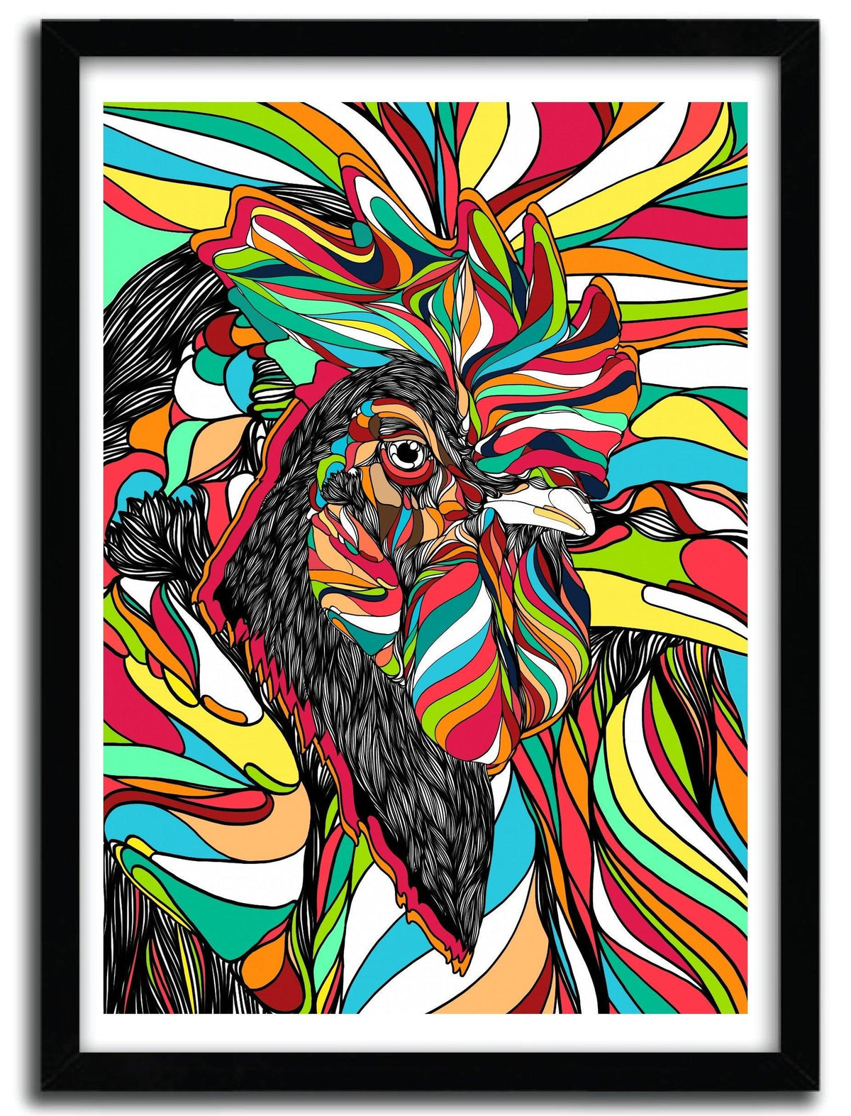 Affiche TROPICAL COCK by DANNY IVAN ArtAndToys