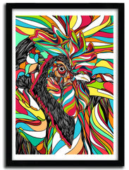 Affiche TROPICAL COCK by DANNY IVAN ArtAndToys