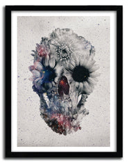 Affiche floral skull 3 by Ali Gulec ArtAndToys