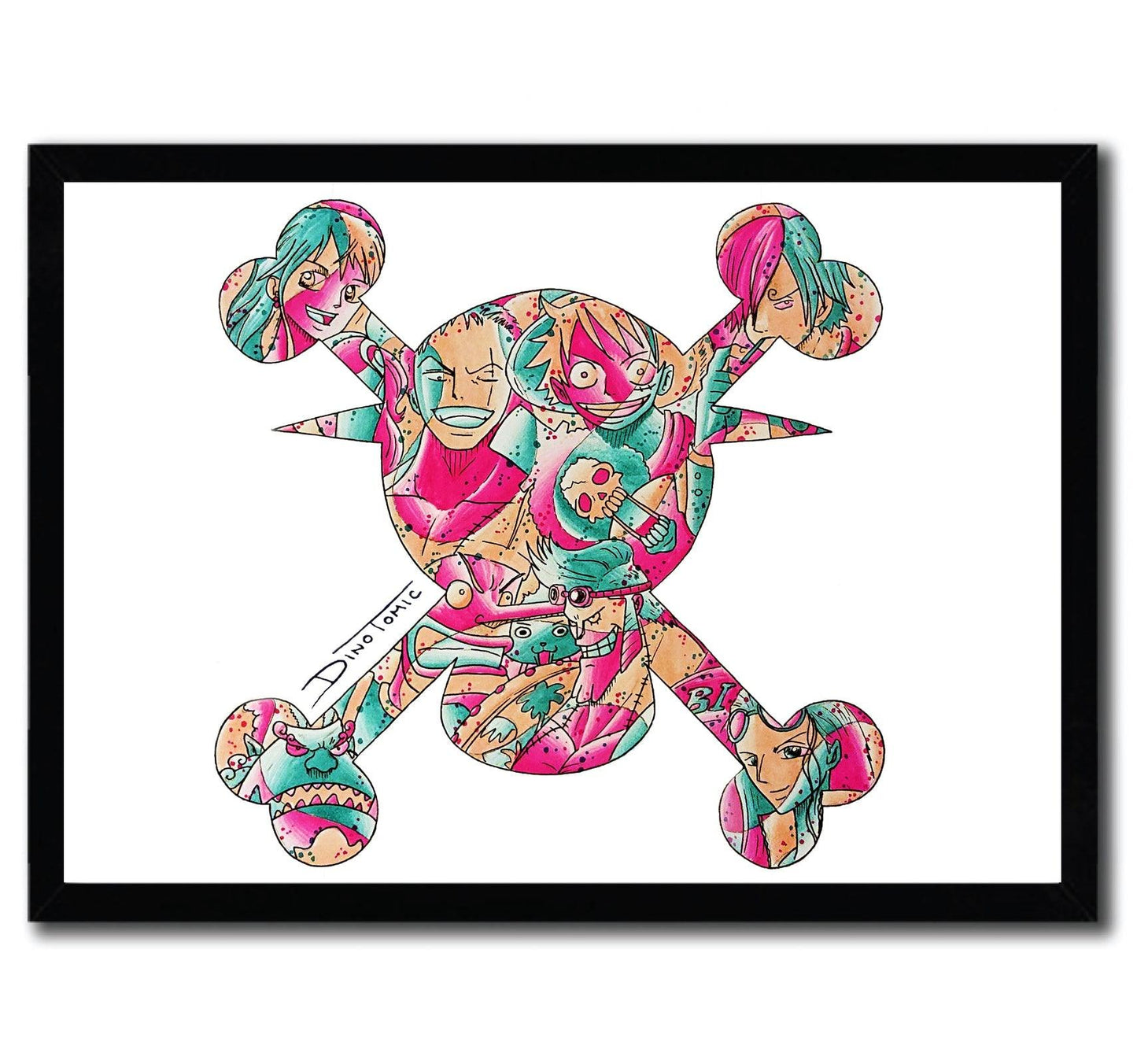 Affiche one piece color par DinoTomic ArtAndToys