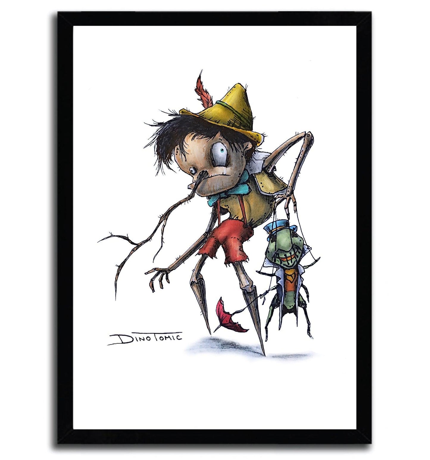 Affiche pinocchio Creepyfied par DinoTomic ArtAndToys