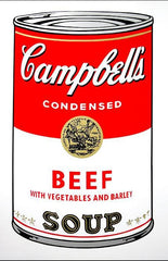 Campbell's Soup Can - Beef Art Print by Andy Warhol ArtAndToys