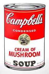 Campbell's Soup Can - Cream of Mushroom Print by Andy Warhol ArtAndToys