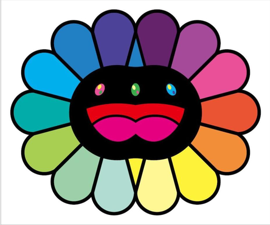 Print MULTICOLOR DOUBLE FACE: BLACK by TAKASHI MURAKAMI ArtAndToys
