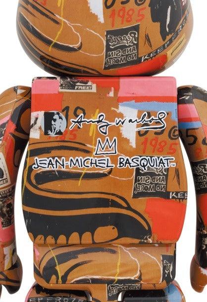 Sculpture 1000% Bearbrick Andy Warhol x Jean-Michel Basquiat (V2 ArtAndToys