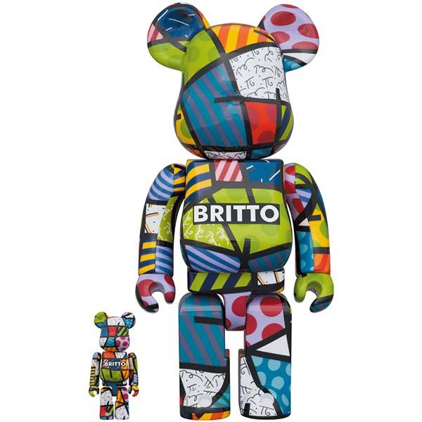 400% & 100% Bearbrick Set - Romero Britto [PRE-ORDER] - ArtAndToys