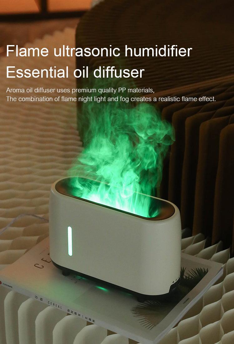 humidificateur d'air électrique avec "flammes colorées", diffuseur d'huiles essentielles et d'arôme 240ml - ArtAndToys