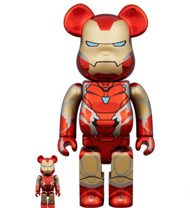 400% & 100% Bearbrick Set - Marvel The Infinity Saga Iron Man Mark85 [PRE-ORDER] - ArtAndToys