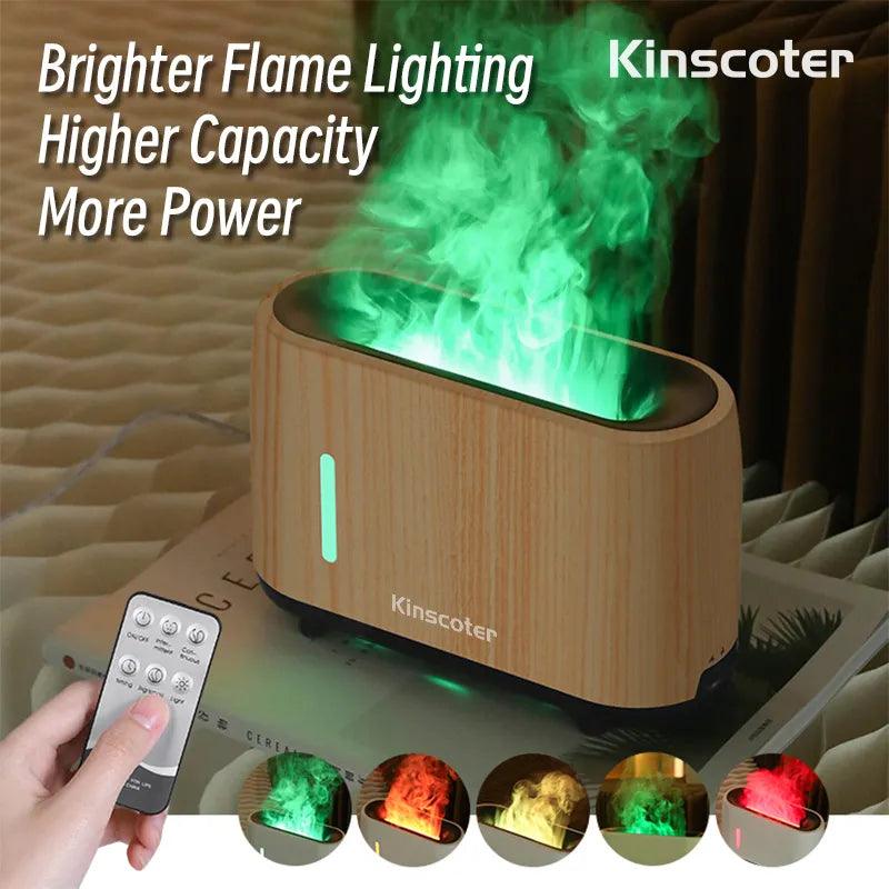 humidificateur d'air électrique avec "flammes colorées", diffuseur d'huiles essentielles et d'arôme 240ml - ArtAndToys