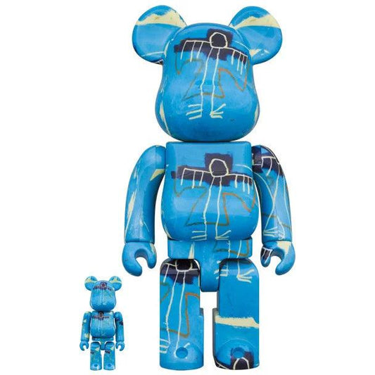 sculpture 400% & 100% Bearbrick Set Jean-Michel Basquiat v9 - ArtAndToys