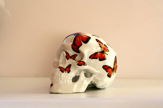 SKULL RED BUTTERFLY BY NooN