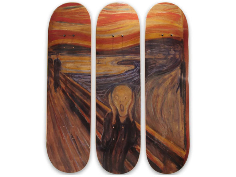 Edvard Munch Skateboard Triptych – CThe Scream (1893)