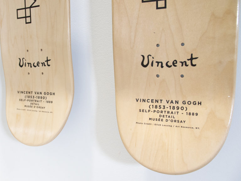 Vincent van Gogh Skateboard Triptych – Self Portrait (1889)