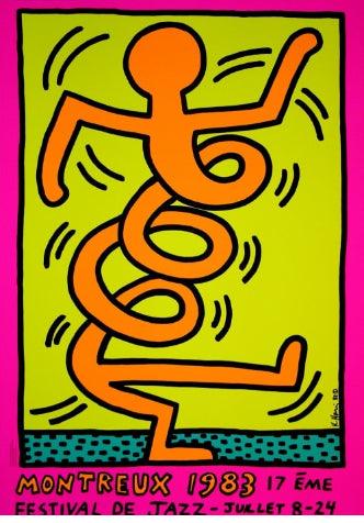 Print MONTREUX JAZZ FESTIVAL 1983 ORANGE par ketih Haring