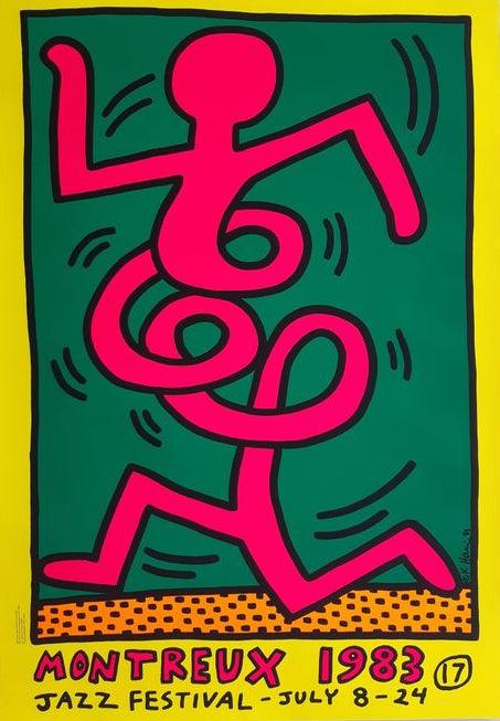 Print MONTREUX JAZZ FESTIVAL 1983 GREEN par ketih Haring