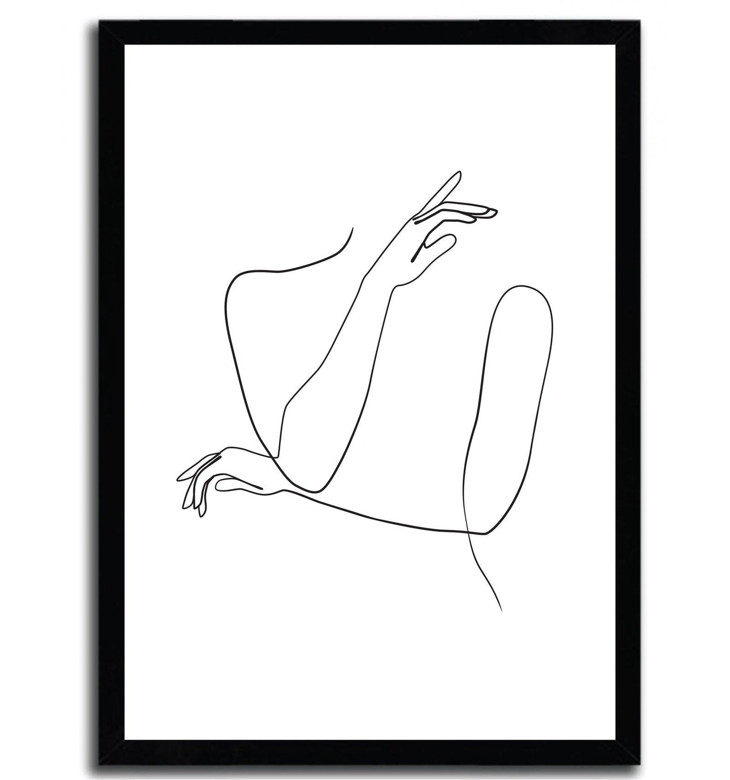 Abstract female hands line by ELINA BLEKTE ArtAndToys