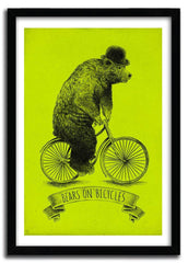 Affiche BEARS ON BICYCLES by Eric Fan ArtAndToys