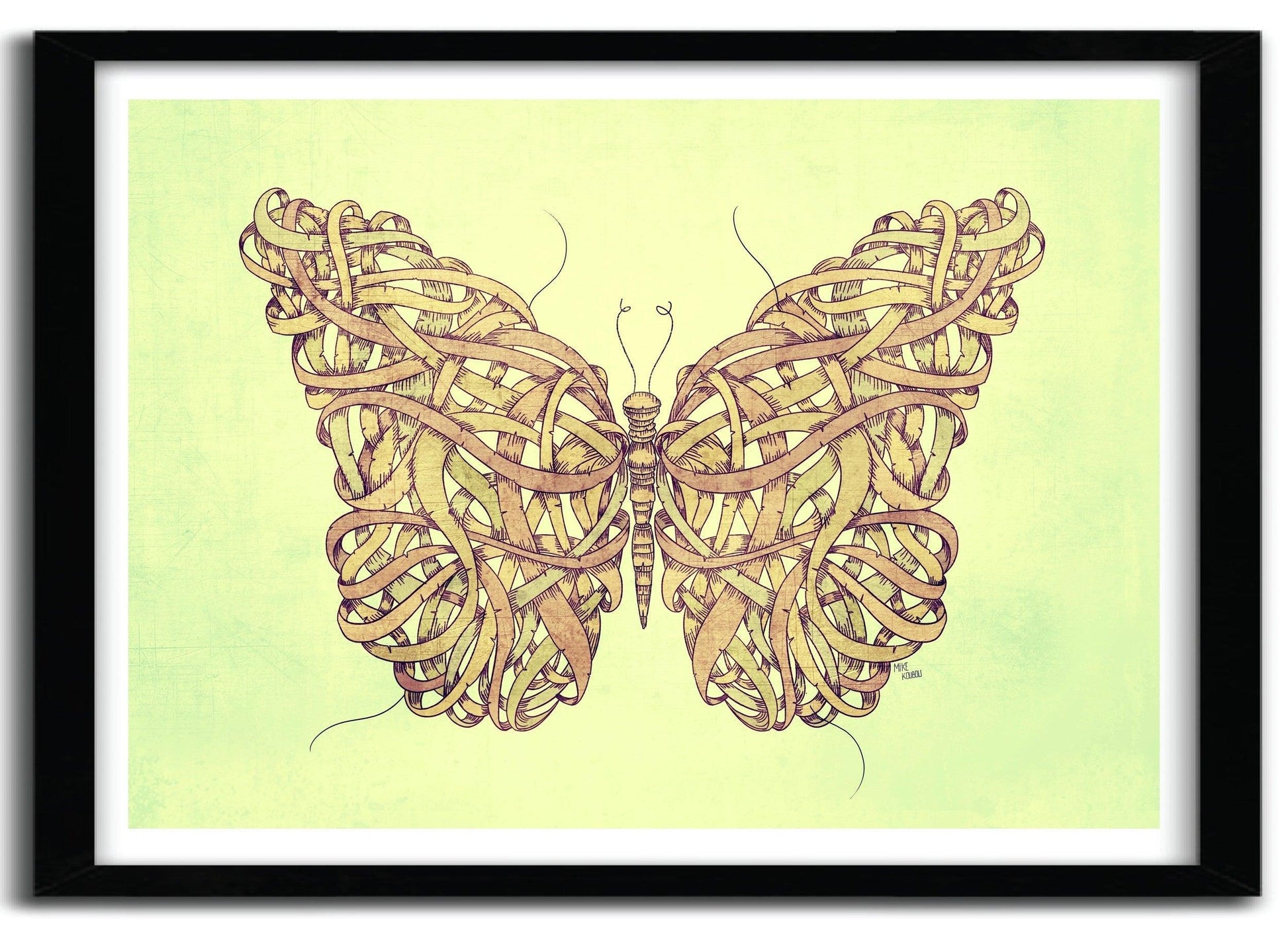 Affiche BUTTERFLY by MIKE KOUBOU ArtAndToys