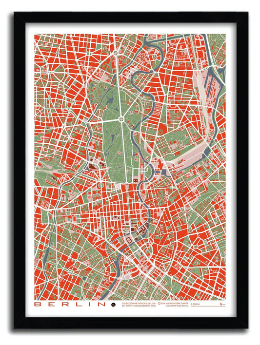 Affiche Berlin classic by PLANOS URBANOS ArtAndToys