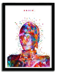 Affiche DROID White par Alessandro Pautasso ArtAndToys