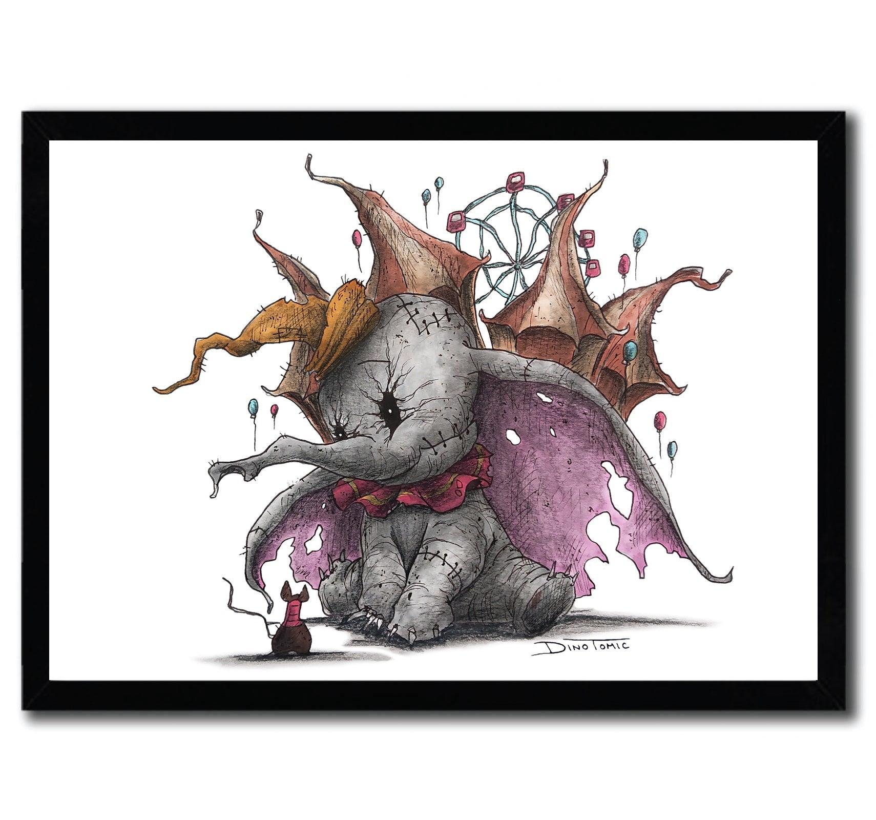 Affiche Dumbo Creepyfied par DinoTomic ArtAndToys