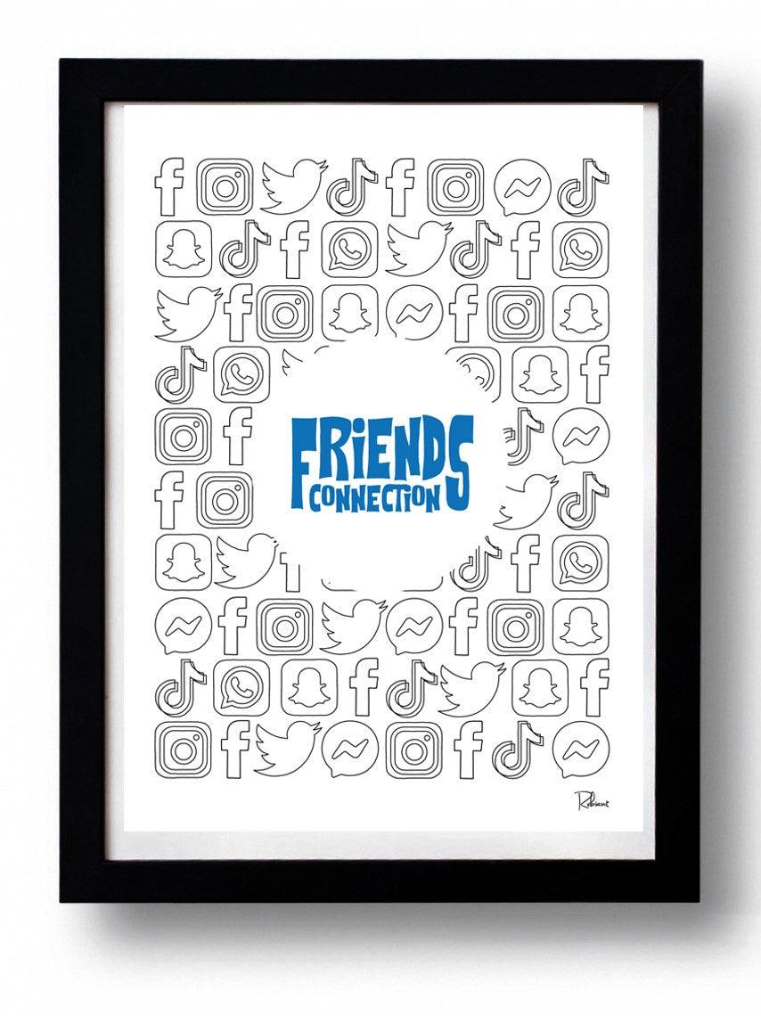 Affiche FRIENDS CONNECTION par Rubiant ArtAndToys