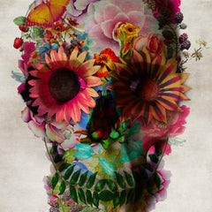 Affiche Floral SKULL by ALI GULEC ArtAndToys