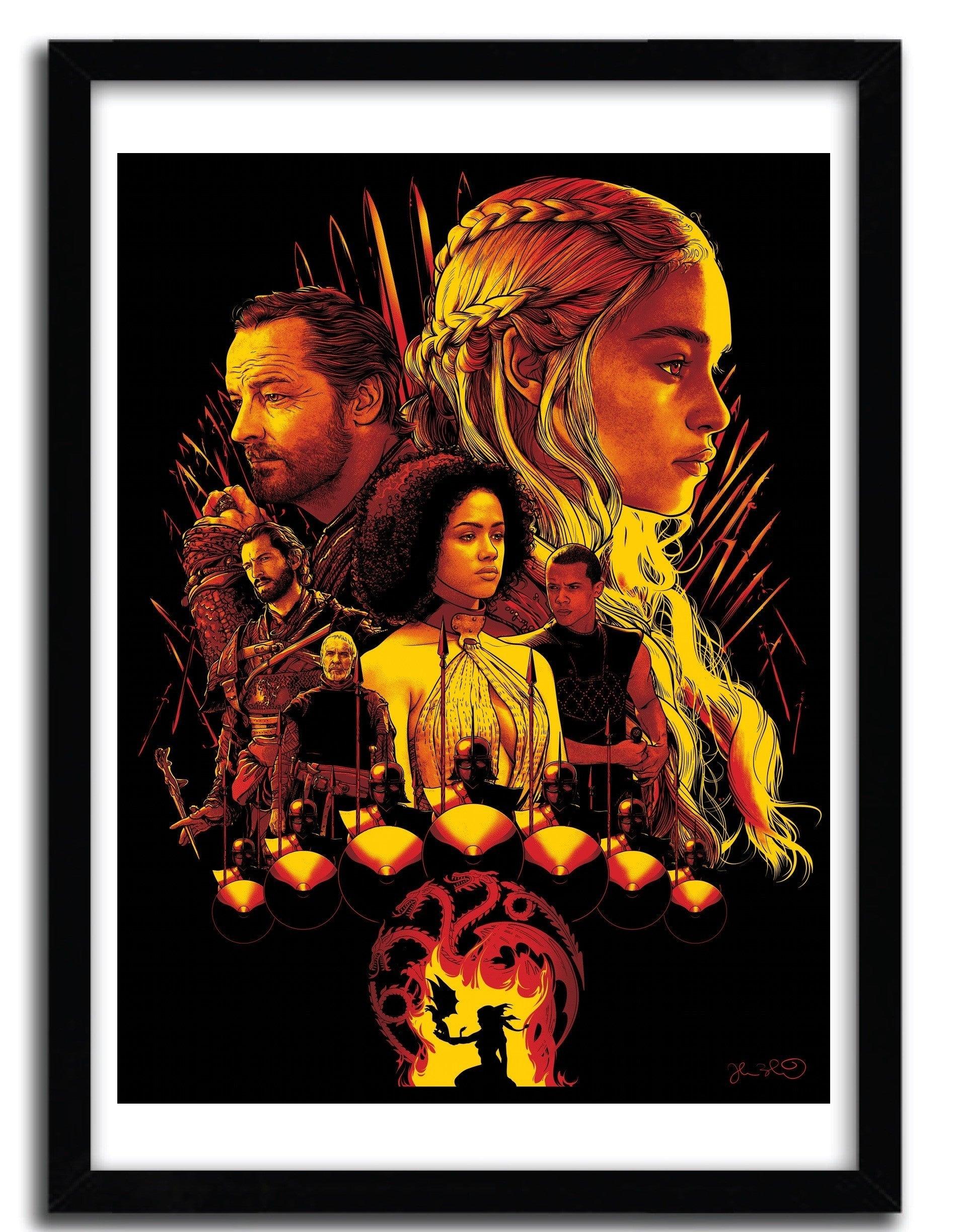 Affiche GO HOUSE TARGARYEN par JOSHUA BUDICH ArtAndToys