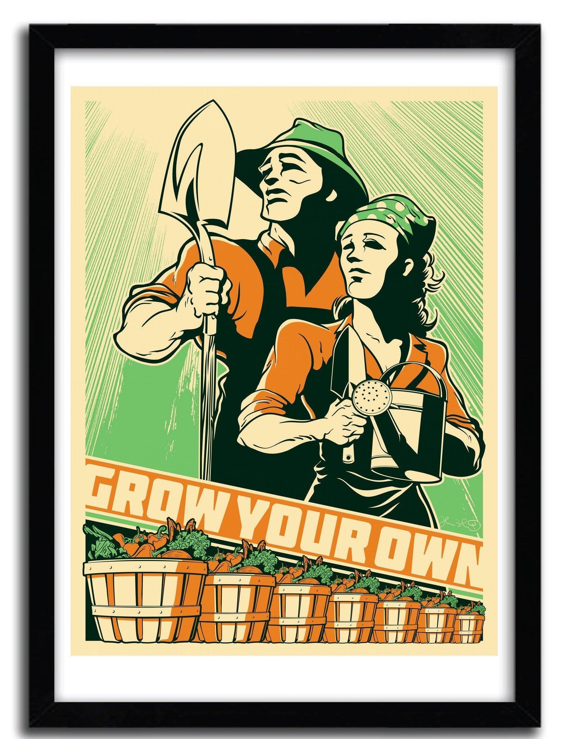 Affiche GROW YOUR OWN par JOSHUA BUDICH ArtAndToys