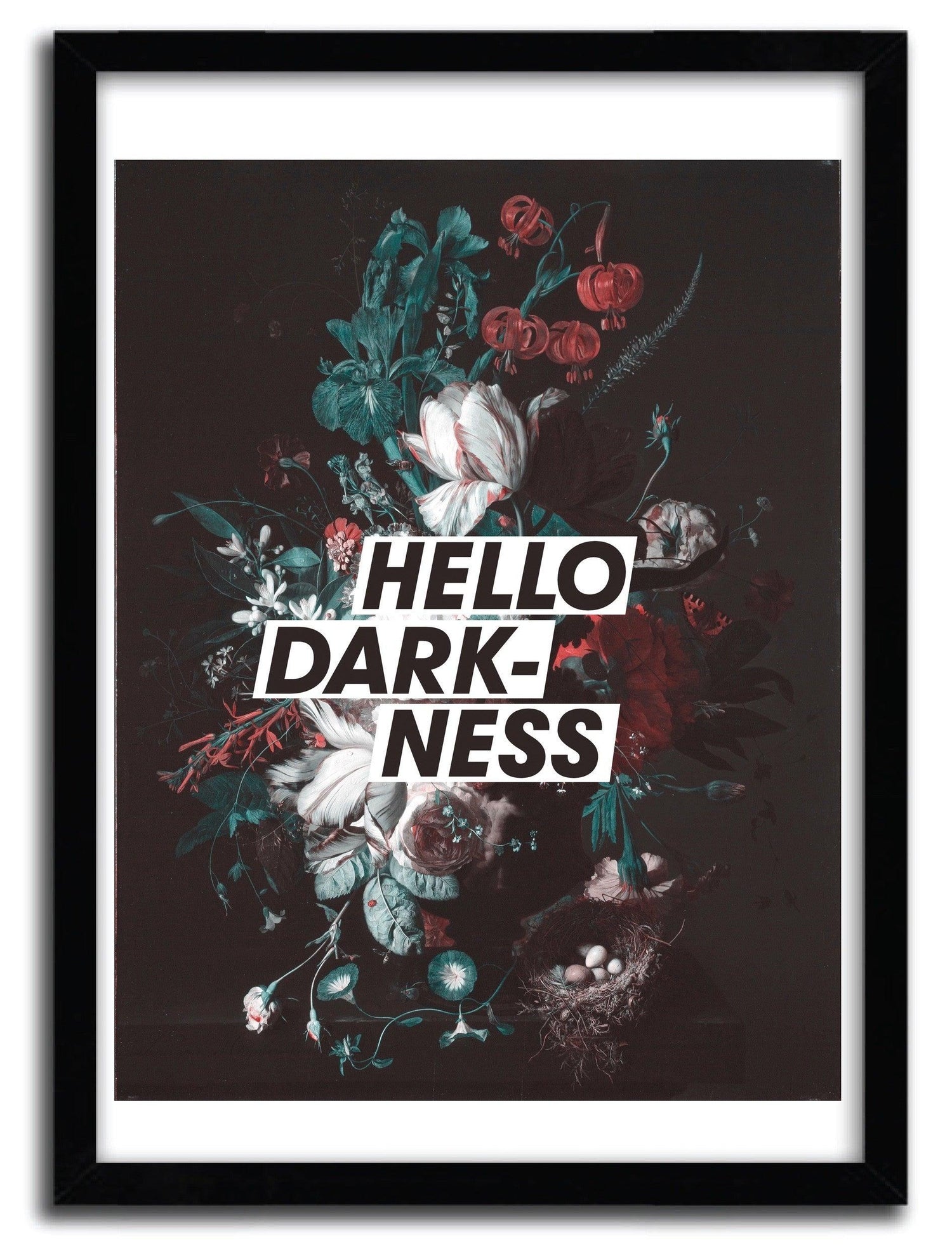 Affiche HELLO DARKNESS par HANS EISKONEN ArtAndToys