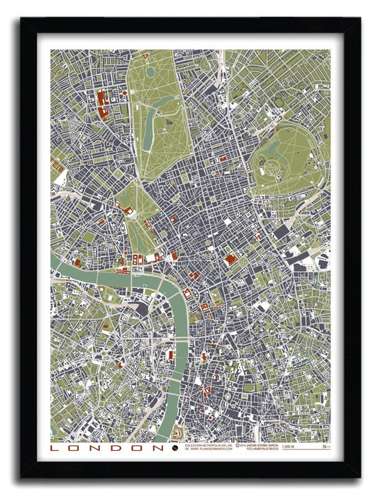 Affiche London engraving by PLANOS URBANOS ArtAndToys