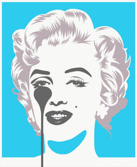 Affiche Marilyn Classic - Blue & Silver by PURE EVIL ArtAndToys