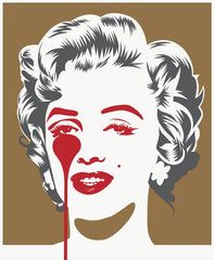 Affiche Marilyn Classic - Gold & Grey by PURE EVIL ArtAndToys