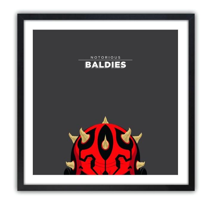 Affiche Notorious Baldie DARTH MAUL by Mr Peruca ArtAndToys