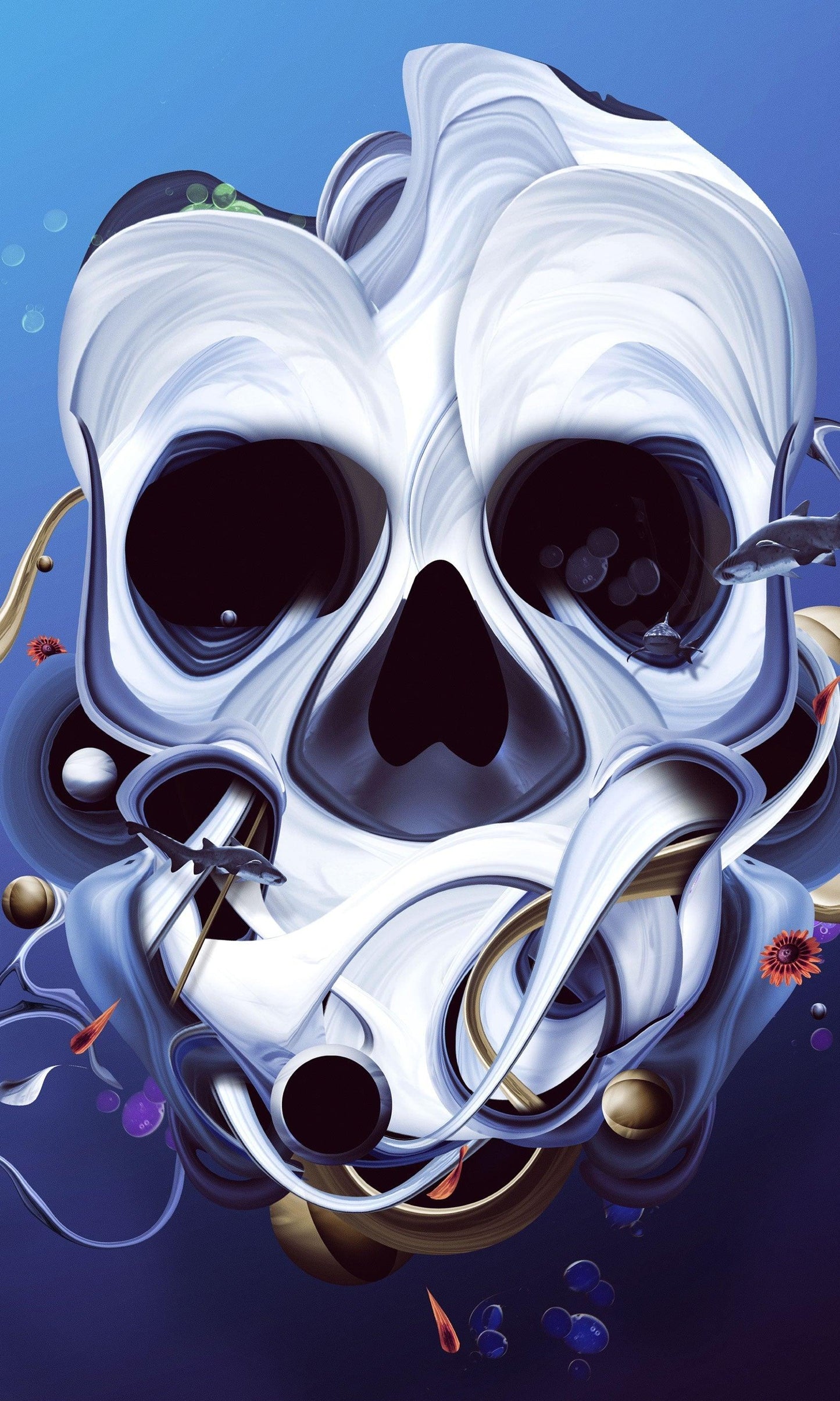 Affiche ORGANIC SKULL by DAVID DELIN ArtAndToys