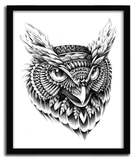 Affiche ORNATE OWL HEAD BY BIOWORKZ ArtAndToys