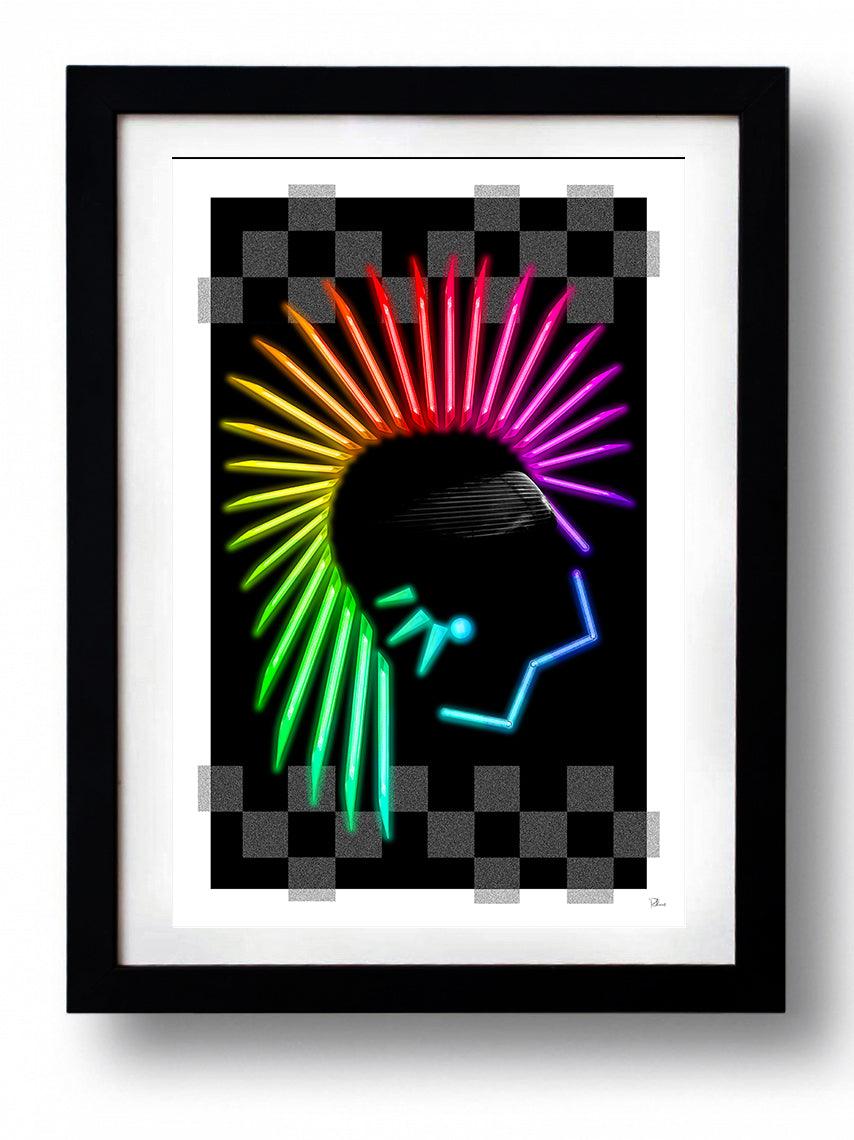 Affiche PUNK HATE THE LIGHT RAINBOW  RAINBOW par Rubiant ArtAndToys