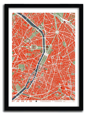 Affiche Paris classic by PLANOS URBANOS ArtAndToys